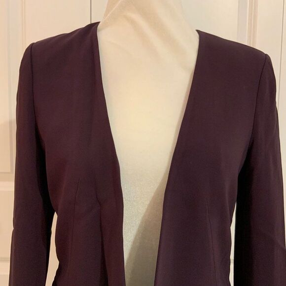Rebecca Taylor Blazer Purple Open Style Size 6 - Picture 3 of 11